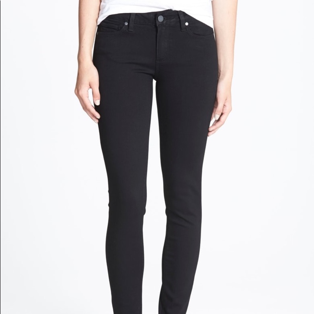 Paige Verdugo Ultra Skinny Jeans in Black Shadow